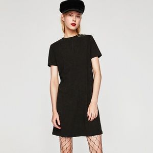 zara suede effect dress